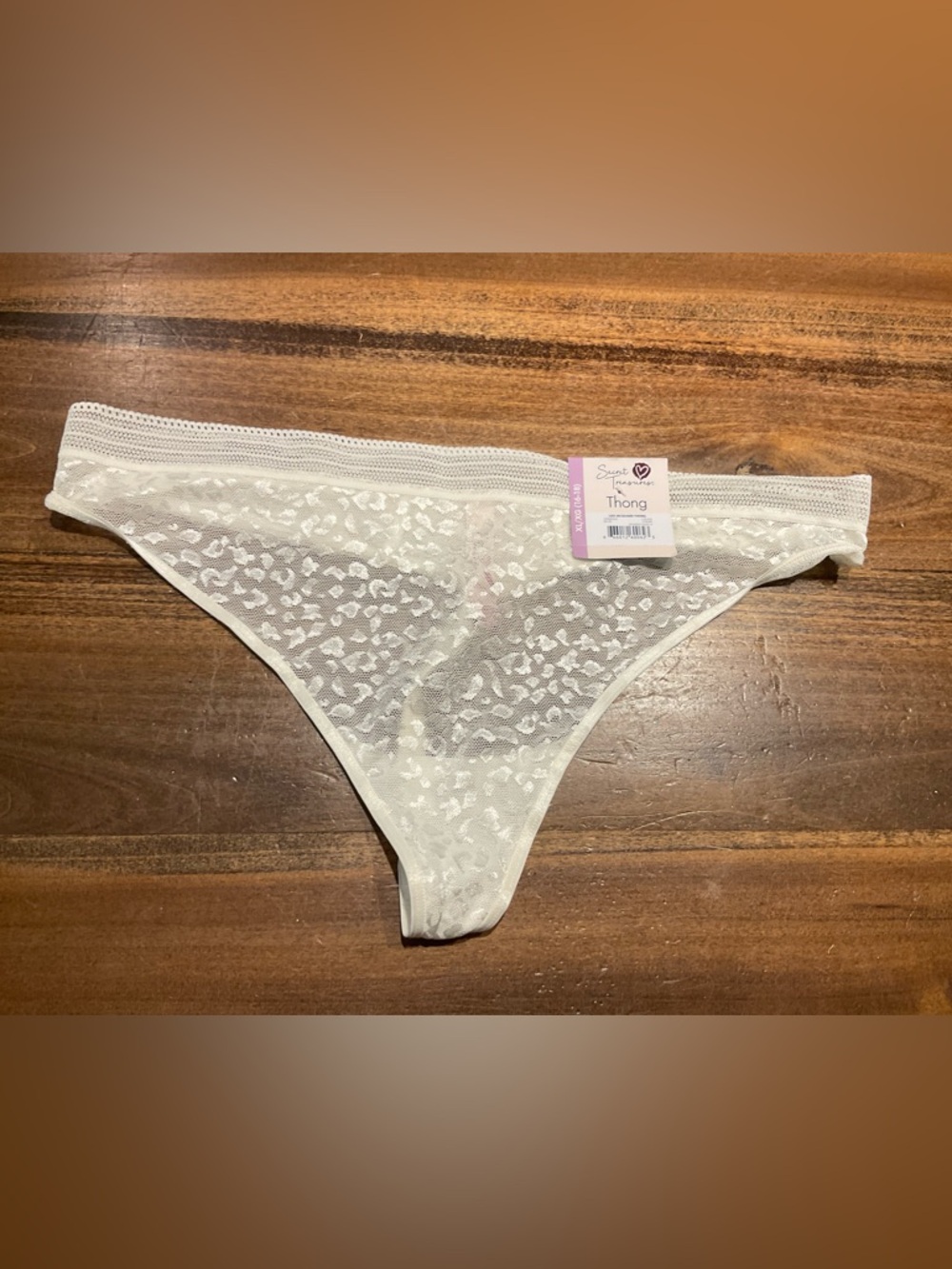 Women's Secret Treasures Leopard Jacquard Thong Panties